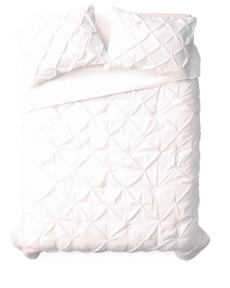 Mainstays Kiss Pleat Comforter Set, Twin, Double/Queen