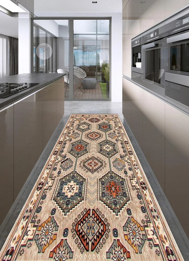 ECARPET Qashqai Taupe Rug