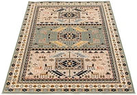 ECARPET Qashqai Teal Rug