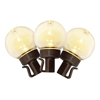 Mainstays 100-count Warm White LED G30 Globe String Lights - Brown Wire, LED String Lights