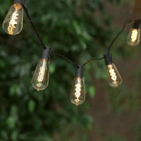 Mainstays 10-count Edison Bulb Clear Incandescent String Lights - Black Wire, String Lights