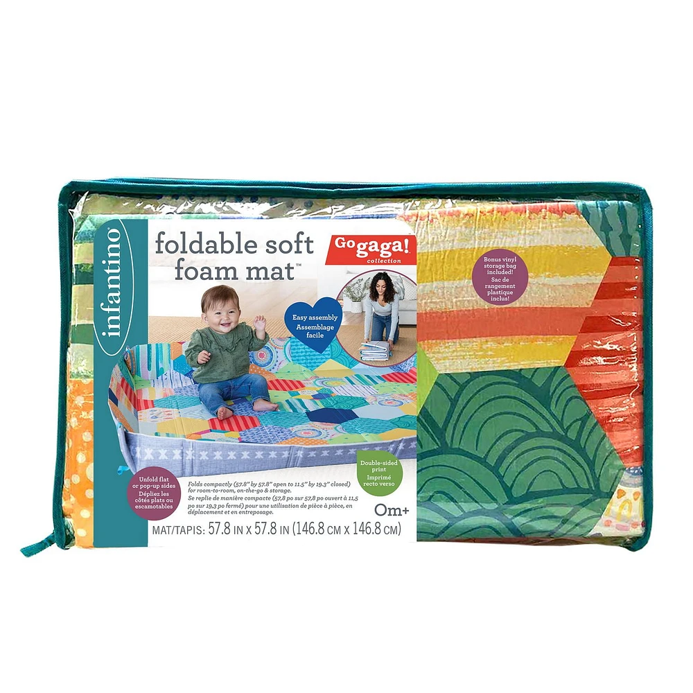 Infantino Foldable Soft Foam Mat, Light weight fold & go design mat