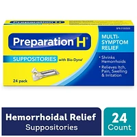 Paquet de suppositoires de Préparation H 24 unités