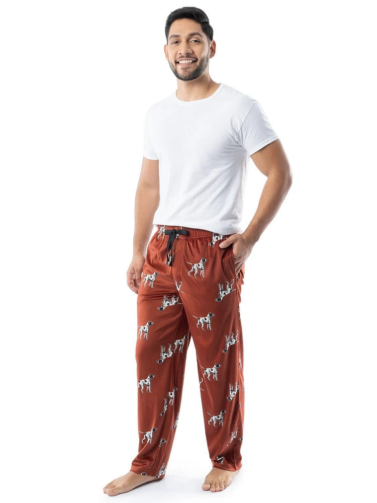 IZOD Men's Silky Fleece Sleep Pant, Dog Print