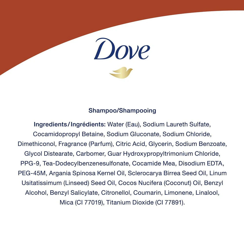 Dove Argan Oil + Repair Shampoo, 355 ml Shampoo