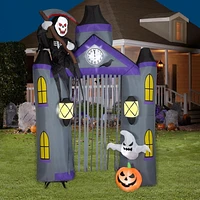 Airblown Archway-Flashing Haunted House w/Reaper