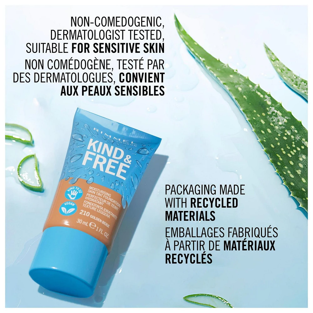 Rimmel KIND & FREE Perfecteur de Teinte 100 % végétalien, formulé avec de la vitamine E