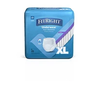 FitRight Super Protective Underwear, Size Extra Large, For Waist Size 56"-68", Bag of 20<br>