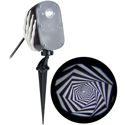 Halloween Lightshow Projection Mind Tunnel Angular Spiral (White)