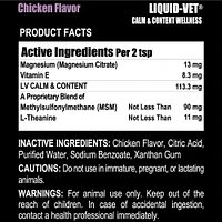 Liquid-Vet Feline Calm & Content Wellness - Chicken Flavour, 8 fl oz. / 237 mL
