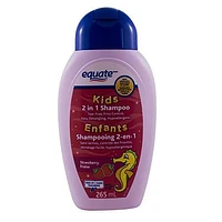 Equate Kids 2 in 1 Strawberry Shampoo & Conditioner, Volume 265mL