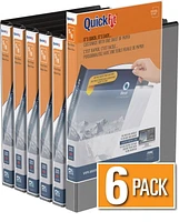 QuickFit® View Binder, Round Ring, 6 Pack, 5/8"