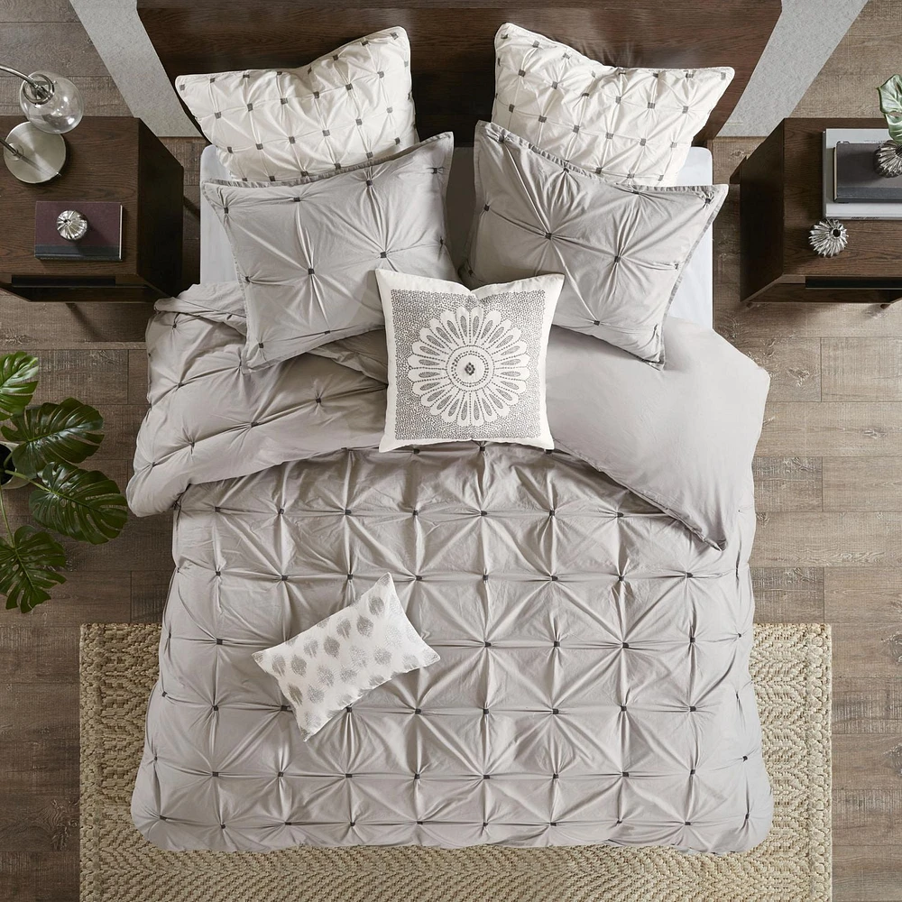 Home Essence Masie 3 Piece Cotton Duvet Cover Set