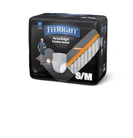 FitRight Ultra Protective Underwear for Men, Size Small/Medium, For Waist Size 28"-40", Bag of 20<br>