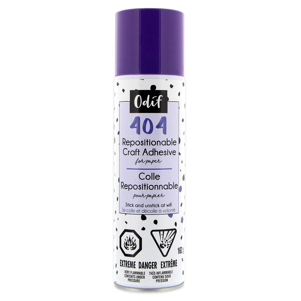 ODIF 404 Spray and Fix Permanent Repositionable Adhesive for Craft Material - 162g, 404 TEM ADH SPRAY