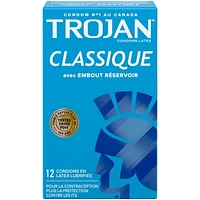 Trojan Classic Lubricated Condoms, 12 Lubricated Latex Condoms