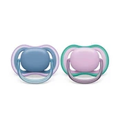 Philips Avent Ultra Air Pacifier 6-18m, blue hush / lush lilac, 2 pack, SCF085/34, Avent Ultra Air Pacifier 6-18m blue/lilac 2pk