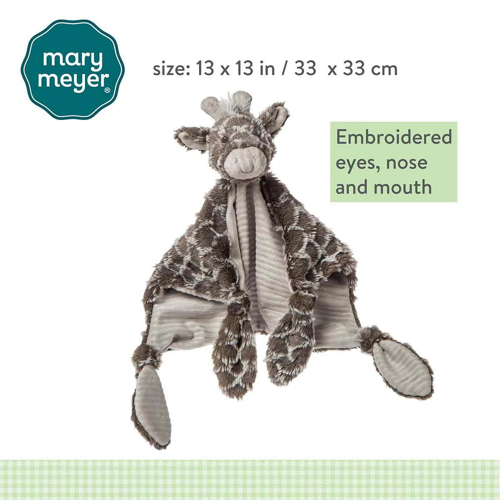 Mary Meyer - Baby Afrique Giraffe Character Blanket, Security Blanket, Lovey, Soft Toy, Machine Washable, Baby Shower Gift, 13"