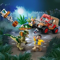 LEGO Jurassic Park Dilophosaurus Ambush 76958 Buildable Toy Set for Jurassic Park 30th Anniversary, Dino Toy for Christmas with Dinosaur Figure and Jeep Car Toy, Gift Idea for Ages 6 and up, Includes 211 Pieces, Ages 6+