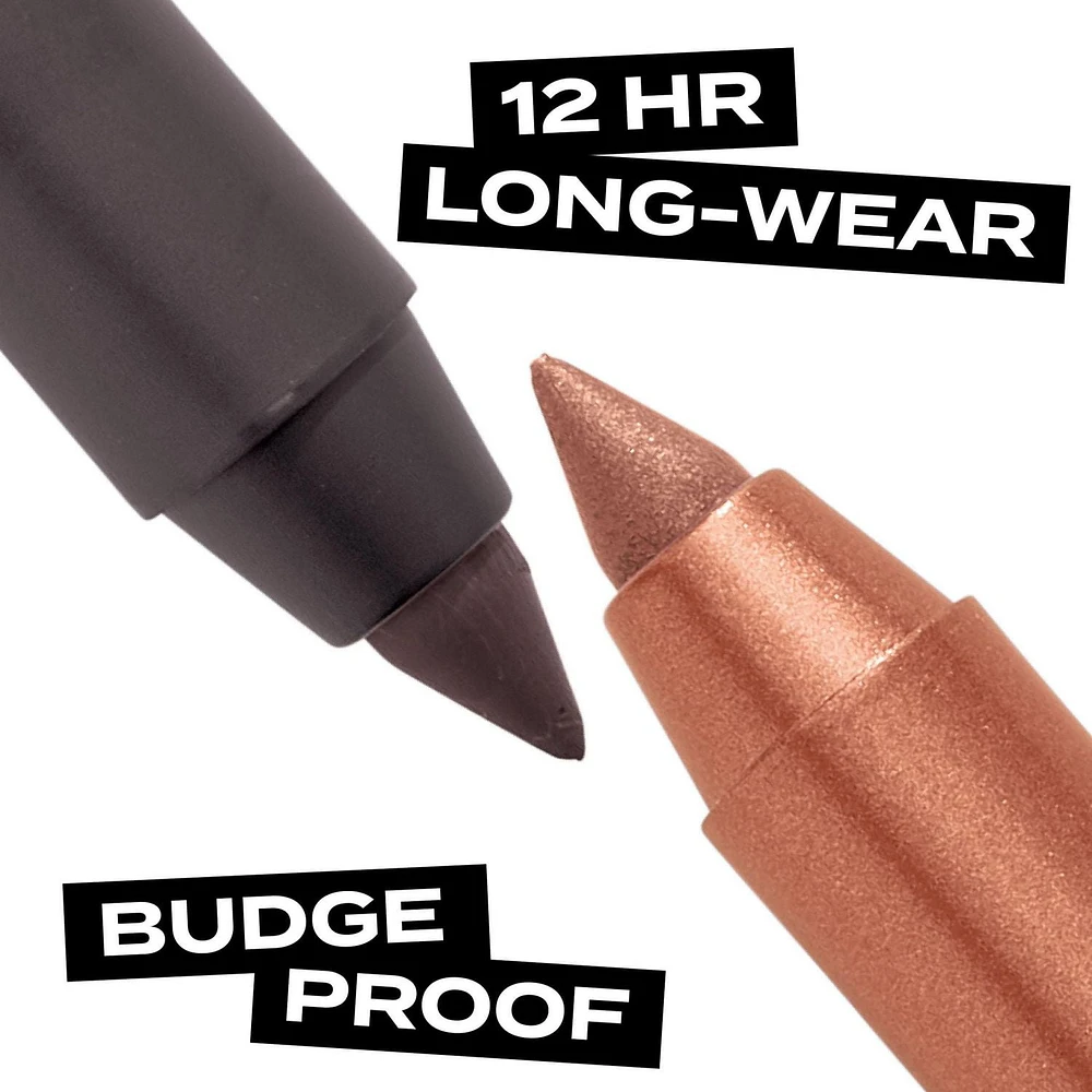 Hard Candy Party Lines 2-In-1 Pencil Eyeliner Duo, Matte and Metallic, 1g