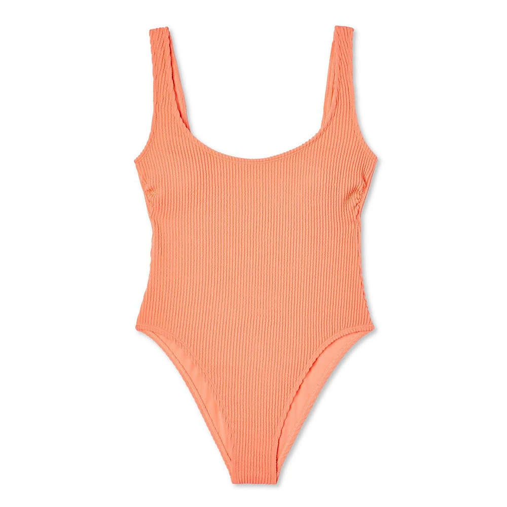 No Boundaries Women's Scoop Neckline Swimsuit