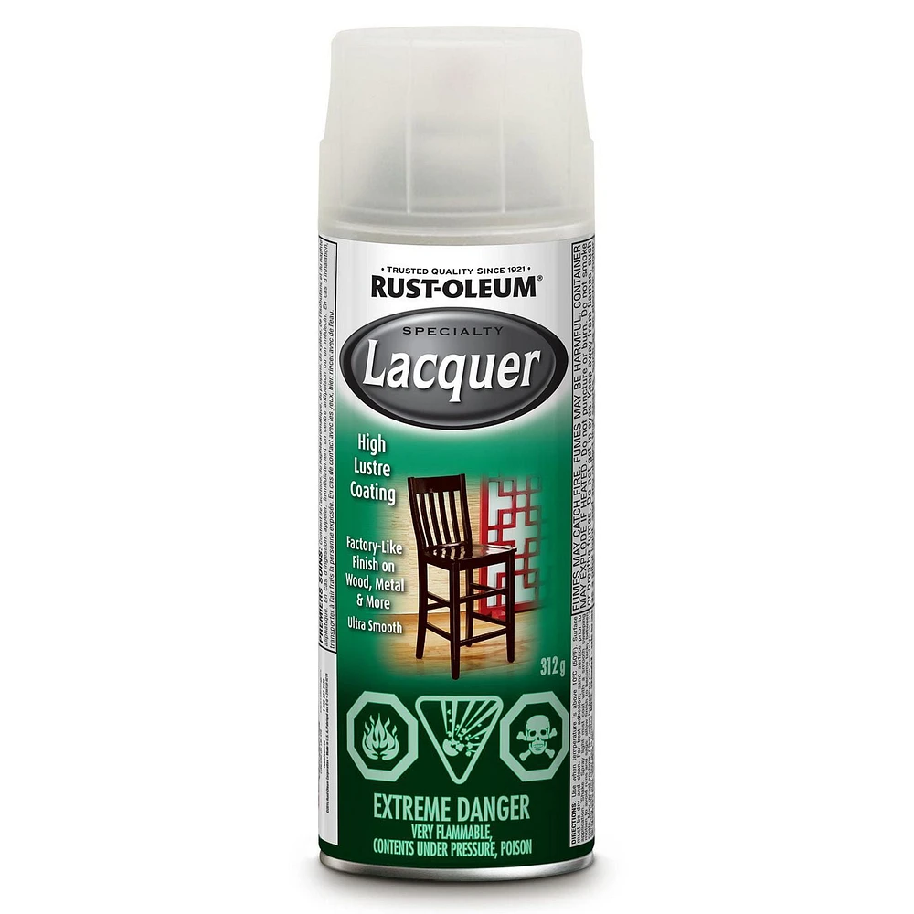 Rust-Oleum Specialty Lacquer Clear Spray Paint, 312 g