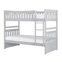 Topline Home Furnishings Grey Full over Full Bunk Bed