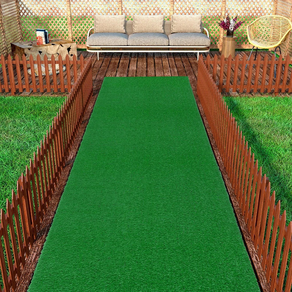 Ottomanson Evergreen Grass Collection Artificial Turf Area Rug