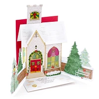 Hallmark Christmas Card for Family with Light and Song (Displayable Dimensional Church Plays Silent Night)