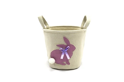 Way to celebrate! Purple Fabric Bunny Basket