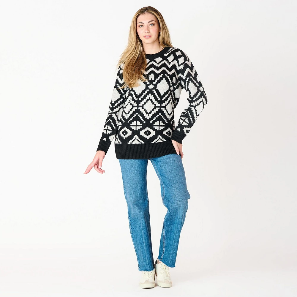 DV L/S Jacquard sweater, sweater