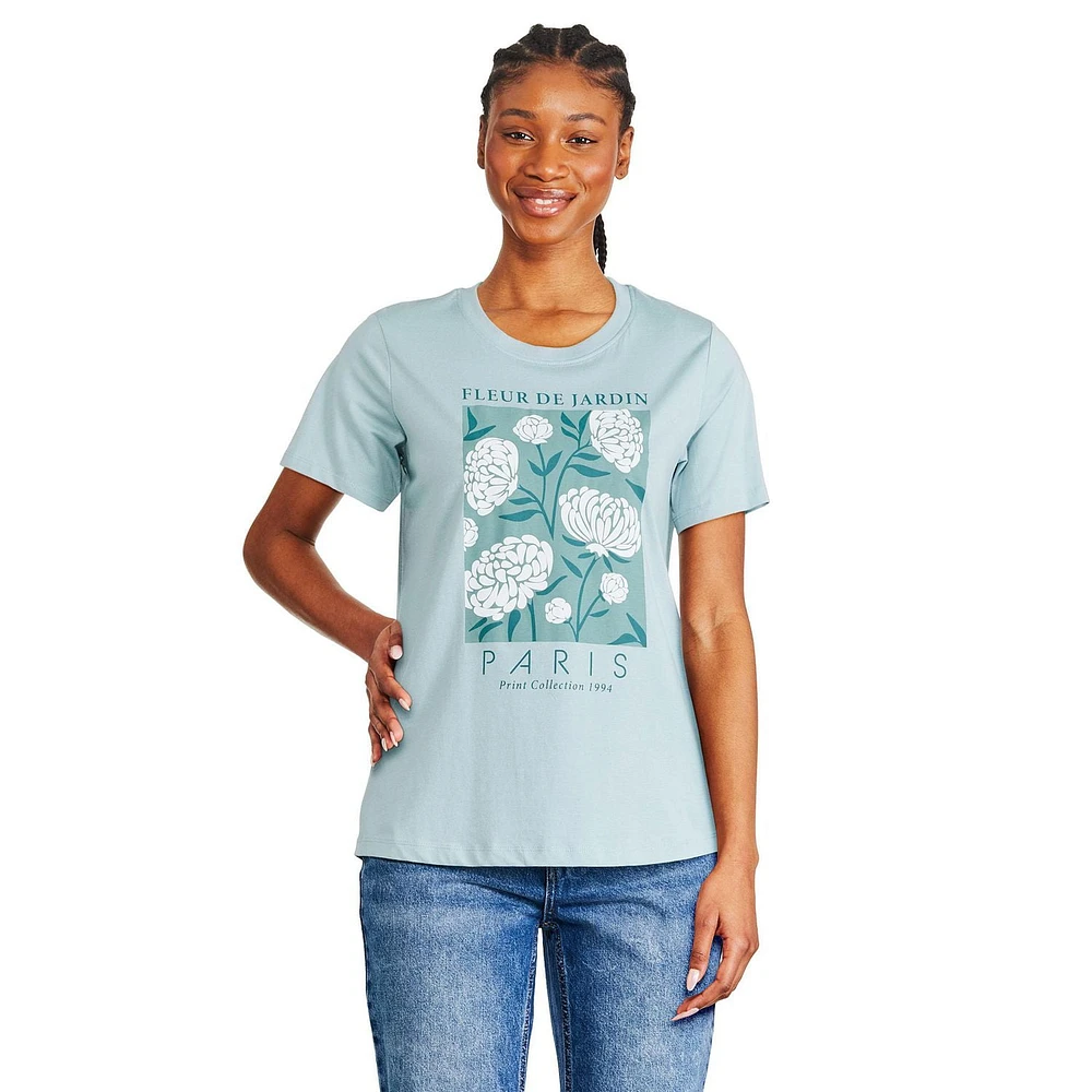 T-shirt à encolure ras du cou George pour femmes Tailles TP–TTG