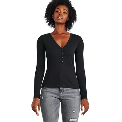 T-shirt henley George pour femmes Tailles TP–TTG