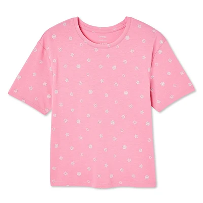 George Girls' Printed Tee, Sizes XS-XL