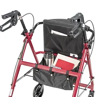 Drive Medical Adjustable Height Rollator Rolling Walker with 6" Wheels, Adjustable Height Rollator