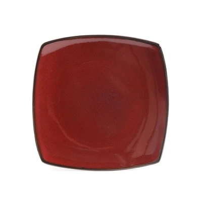 Soho Lounge 7.5-Inch Salad Plate, Red/Black