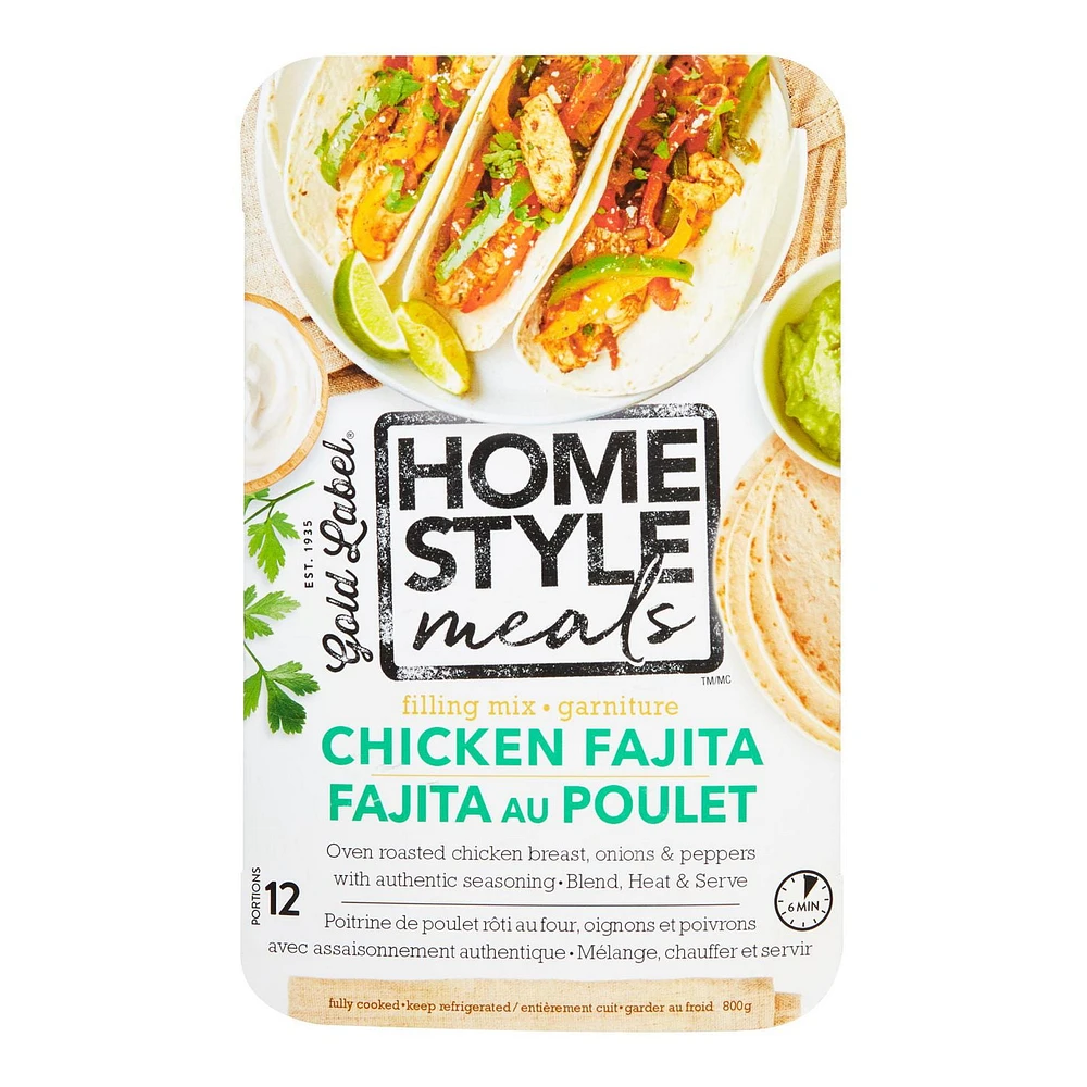 Gold Label Home Style Meals Chicken Fajita Filling Mix, 800 g