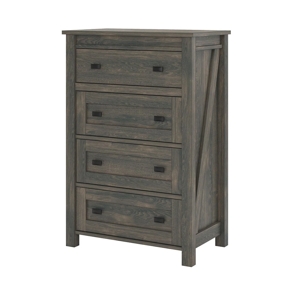 Farmington 4 Drawer Dresser, Weathered Oak