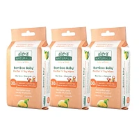 Aleva Naturals Bamboo Baby Pacifier & Toy Wipes, Value Pack - 30 Count x 3 (90 Count)