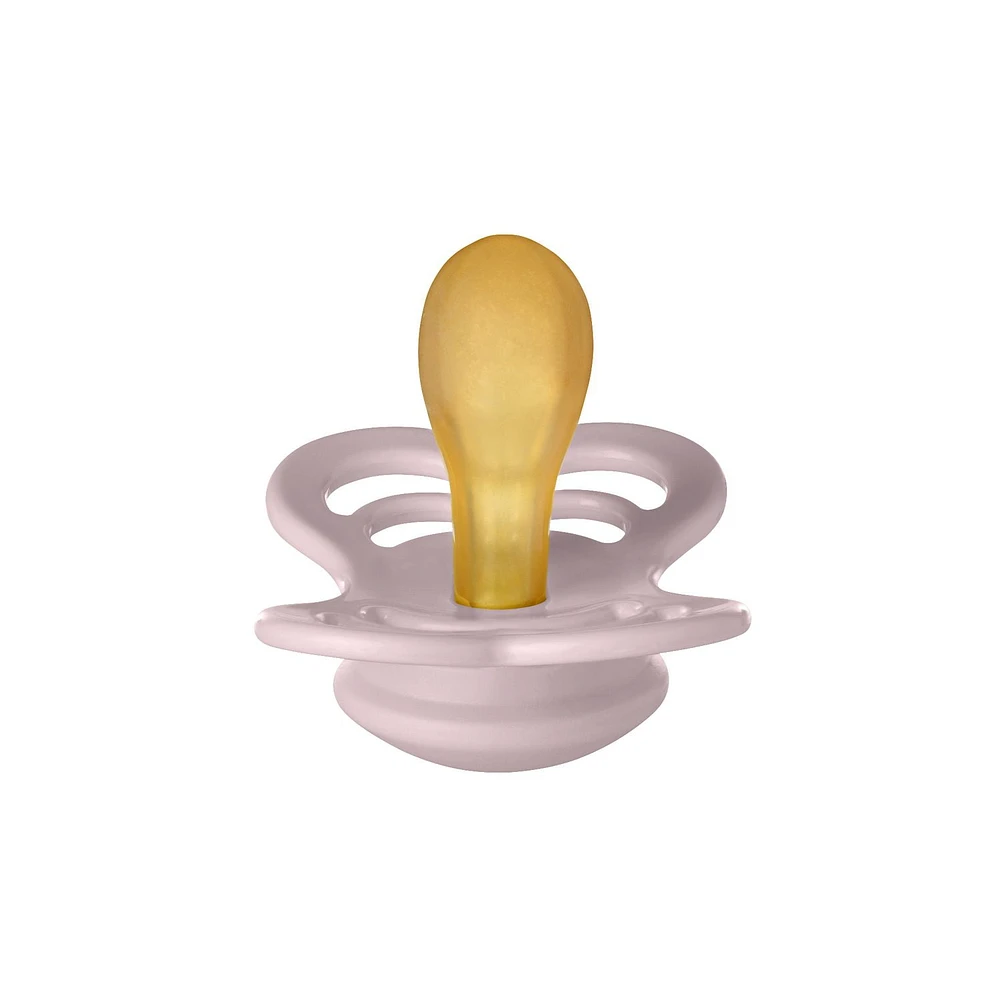 BIBS Supreme Baby Pacifiers | BPA-Free Natural Rubber Pacifier | Made in Denmark | Set of 2 Soothers (6-18 Months)