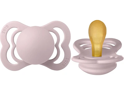 BIBS Supreme Baby Pacifiers | BPA-Free Natural Rubber Pacifier | Made in Denmark | Set of 2 Soothers (6-18 Months)