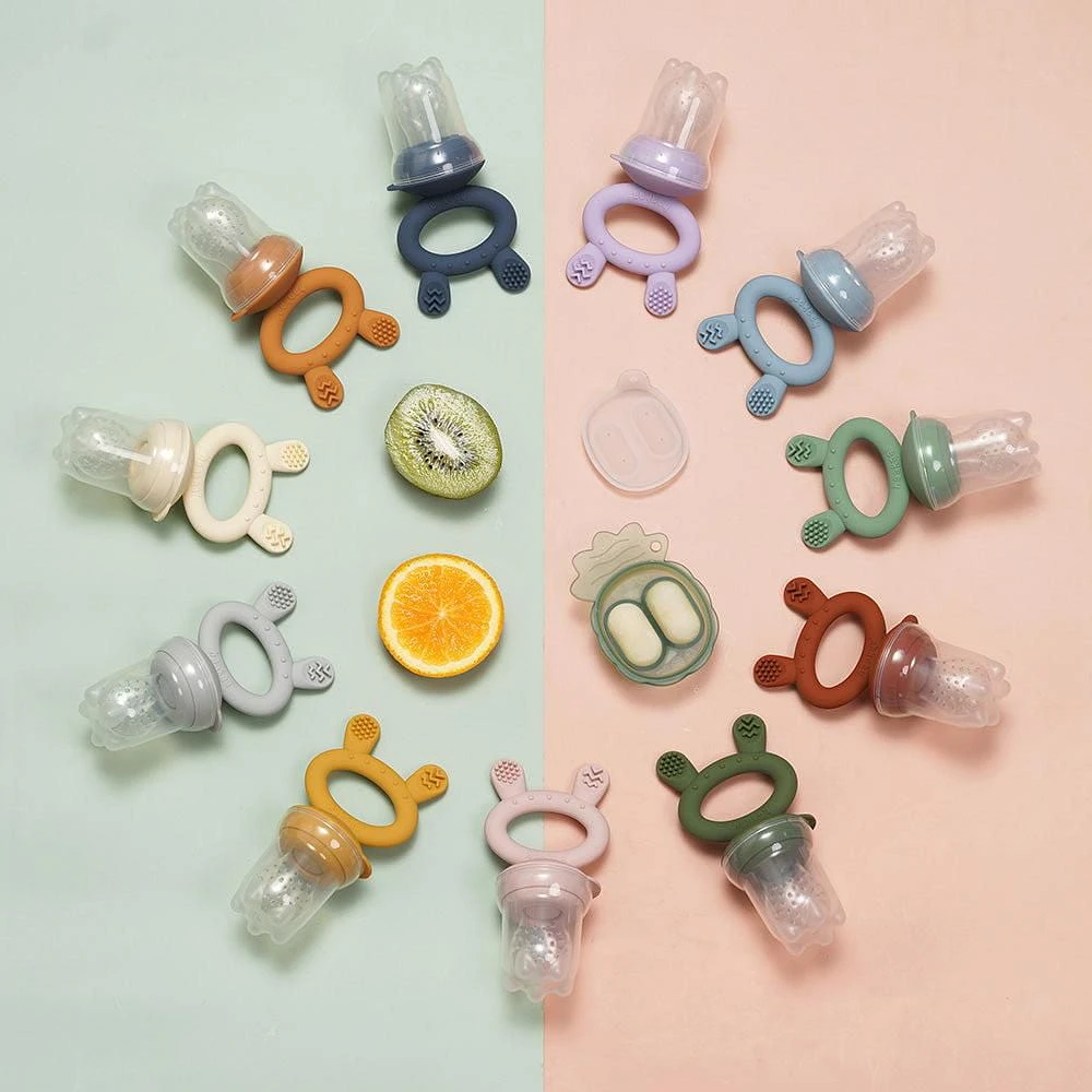 Combo Mini Freeze-N-Feed Haakaa avec Distributeur de Nourriture en Silicone & Plateau Mini Nibble en Silicone|Distributeur de Nourriture Solide pour Bébé|Moule à Sucette de Lait Maternel & Distributeur pour Apaiser les Gencives du Bébé 1 PK (Vert Pois)