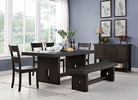 ACME Haddie Dining Table (Rectangular) in Distressed Walnut