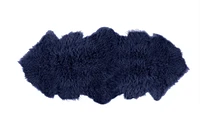 H-Natural Mongolian Sheepskin Faux Fur Rug