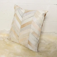 TORINO CHEVRON COWHIDE PILLOW 18"X18" 2-PACK