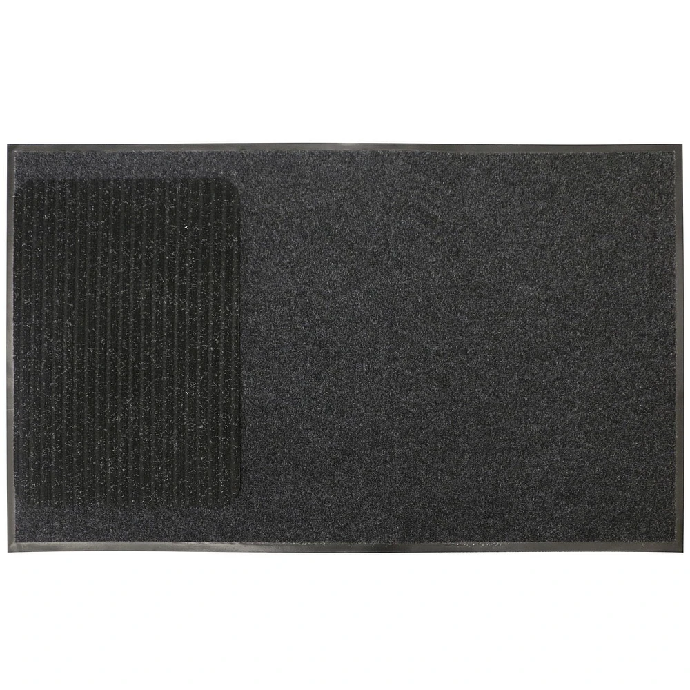 30-inch x 48-inch + 16-inch x 24-inch BOGO Charcoal Needlepunch Mats with Vinyl Backing