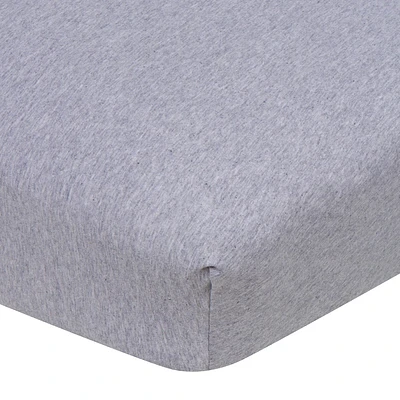 Gerber Baby & Toddler Grey Fitted Crib Sheet, 28” x 52”