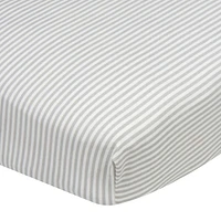 Gerber Baby Boys Grey Stripes Fitted Crib Sheet