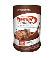 PREMIER PROTEIN CHOCOLATE MILKSHAKE PROTEIN POWDER, 30g protein, 17 servings, 697g