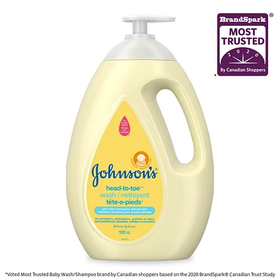 Nettoyant pour bébés JOHNSON'S® TÊTE-O-PIEDS® 1 litre